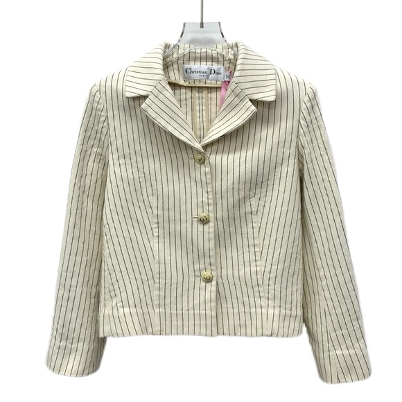 Christian Dior Striped Cream Jacket - Picture 1 of 8